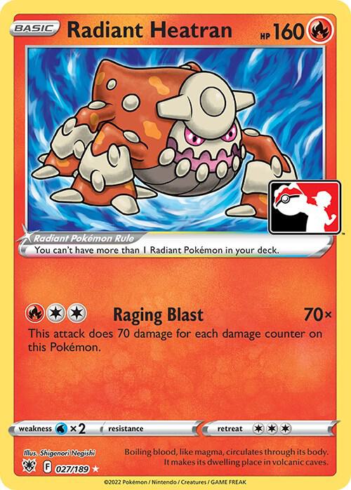 Radiant Heatran - 027/189 027/189 Radiant Rare Prize Pack Series Cards Pokémon card