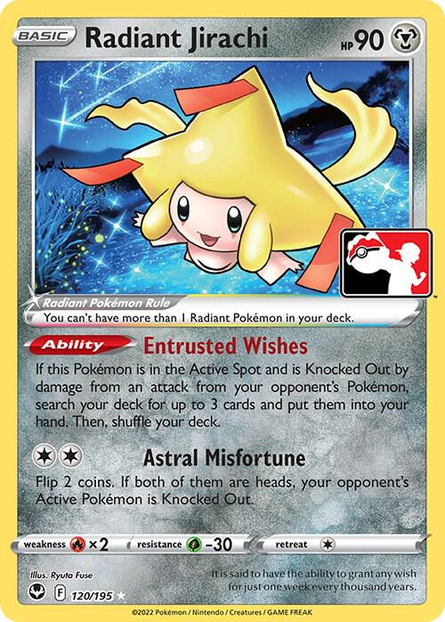 Radiant Jirachi - 120/195 120/195 Radiant Rare Prize Pack Series Cards Pokémon card