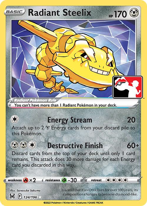 Radiant Steelix - 124/196 124/196 Radiant Rare Prize Pack Series Cards Pokémon card