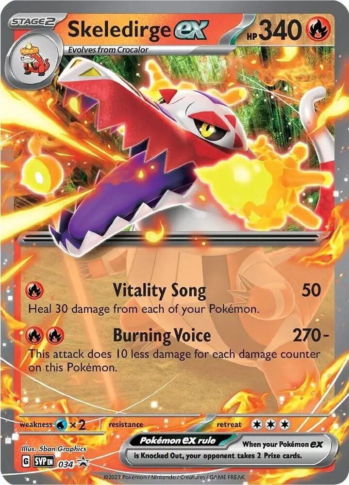 Skeledirge ex - 034 - 034 Promo SV: Scarlet & Violet Promo Cards