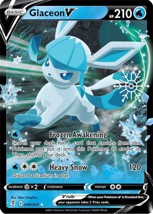 Glaceon V - 040/203 (Holiday Calendar) Ultra Rare Miscellaneous Cards & Products