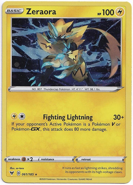 Zeraora - 061/185 (Cosmos Holo) 061/185 Holo Rare Miscellaneous Cards & Products Pokémon card