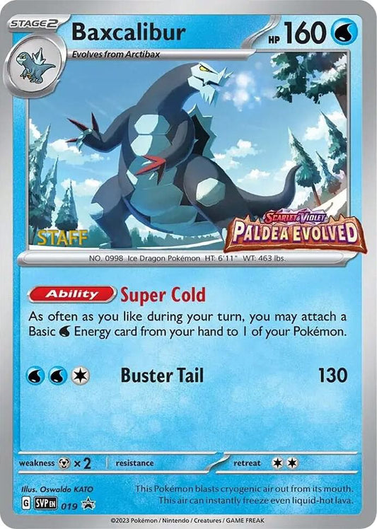 Baxcalibur - 019 (Prerelease) [Staff] - 019 Promo SV: Scarlet & Violet Promo Cards