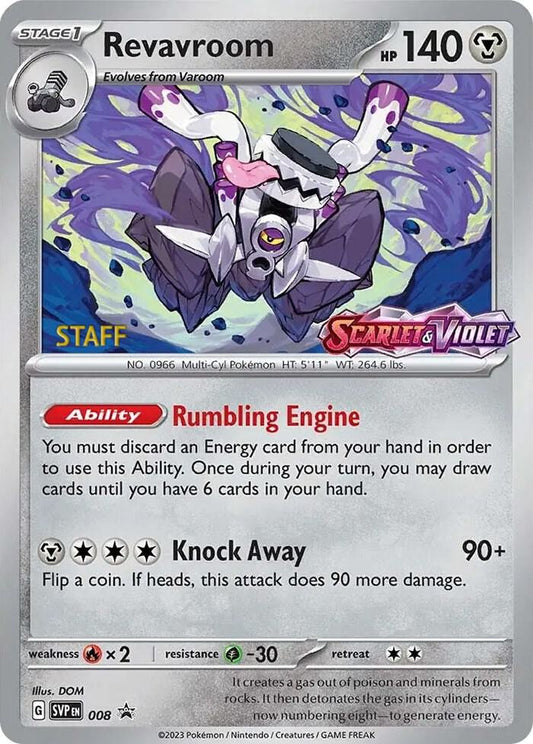 Revavroom - 008 (Prerelease) [Staff] - 008 Promo SV: Scarlet & Violet Promo Cards