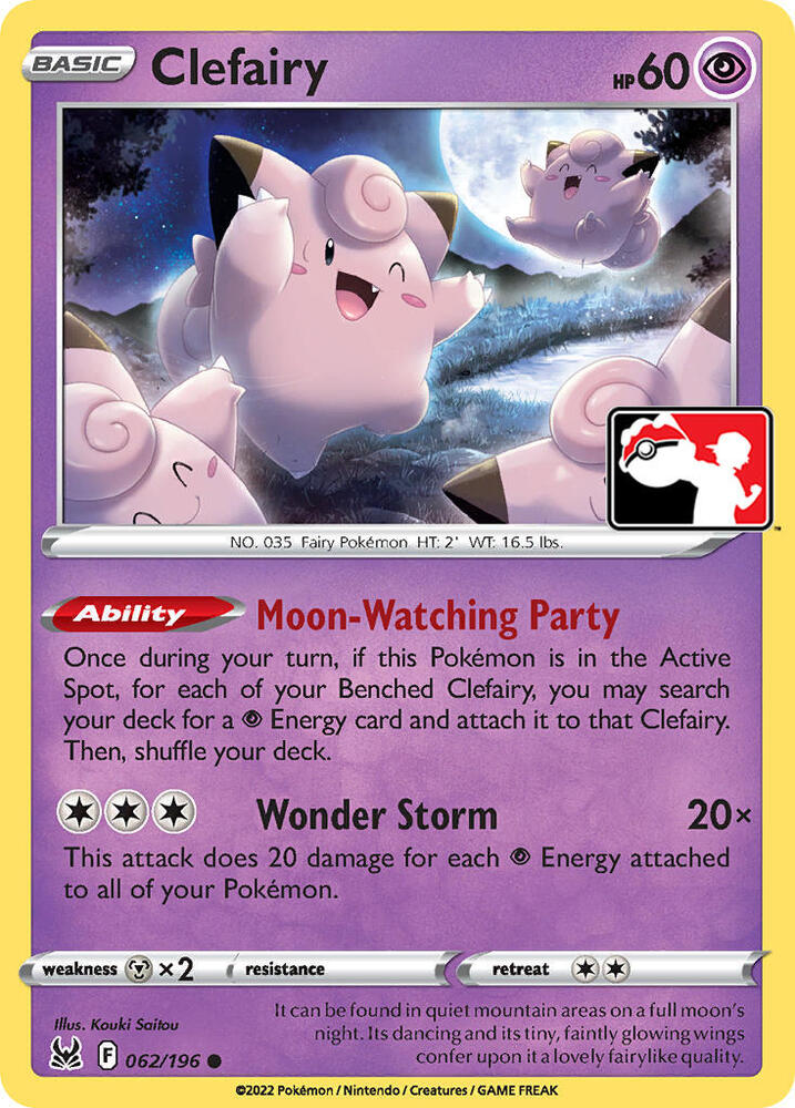 Clefairy - 062/196 062/196 Common Prize Pack Series Cards Pokémon card