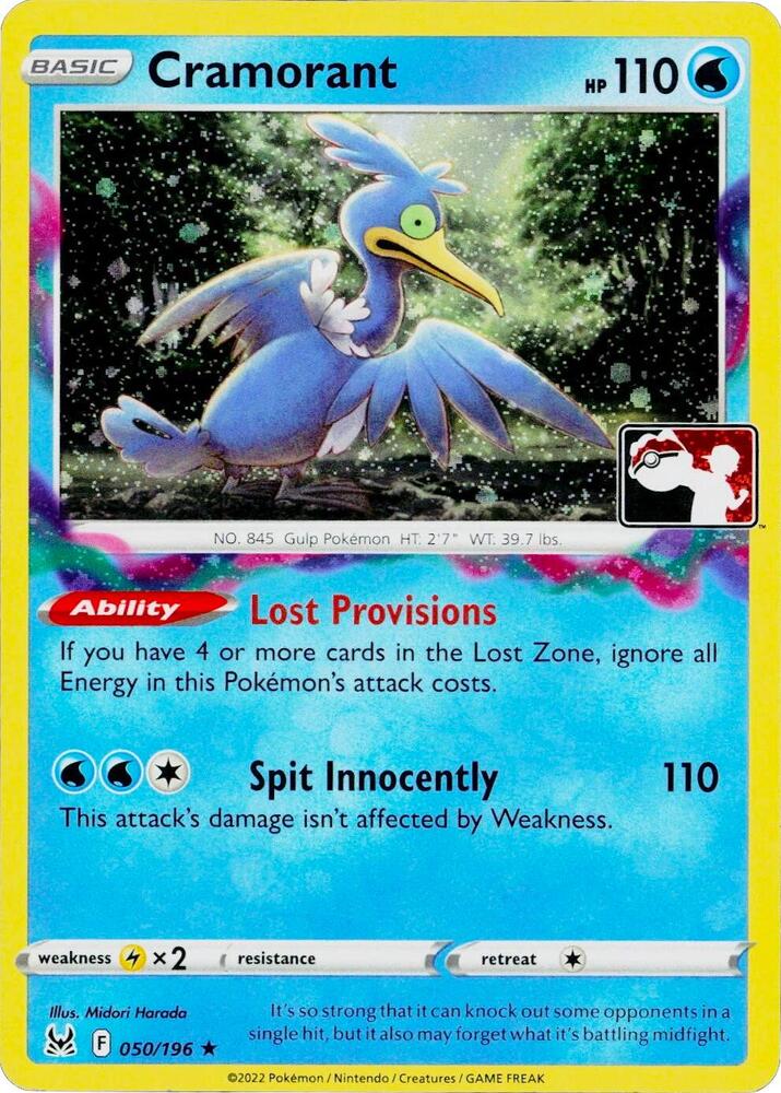 Cramorant - 050/196 (Cosmos Holo) 050/196 Rare Prize Pack Series Cards Pokémon card