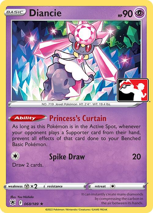 Diancie - 068/189 Rare Prize Pack Series Cards