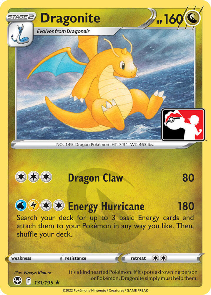 Dragonite - 131/195 131/195 Rare Prize Pack Series Cards Pokémon card