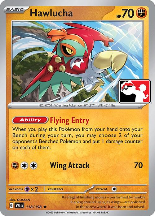 Hawlucha - 118/198 Rare Prize Pack Series Cards