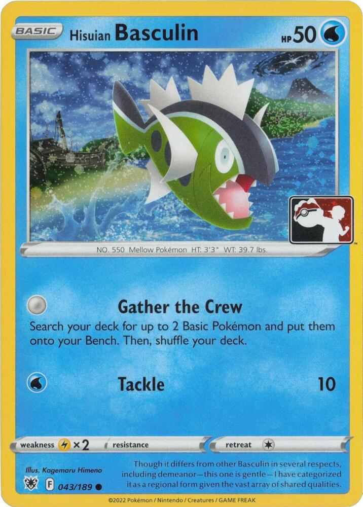 Hisuian Basculin - 043/189 (Cosmos Holo) 043/189 Common Prize Pack Series Cards Pokémon card