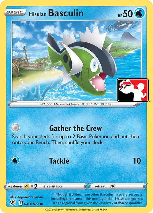 Hisuian Basculin - 043/189 Common Prize Pack Series Cards