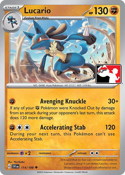 Lucario - 114/198 114/198 Uncommon Prize Pack Series Cards Pokémon card