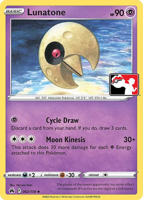 Lunatone - 062/159 062/159 Uncommon Prize Pack Series Cards Pokémon card