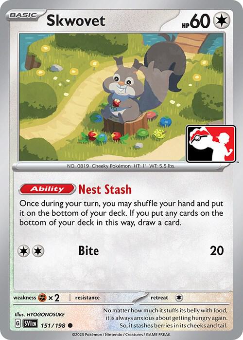 Skwovet - 151/198 151/198 Common Prize Pack Series Cards Pokémon card