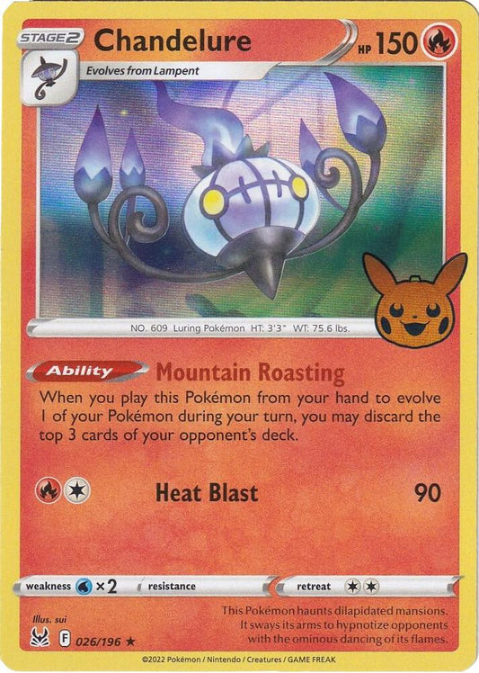 Chandelure - 026/196 Holo Rare Trick or Trade BOOster Bundle 2023