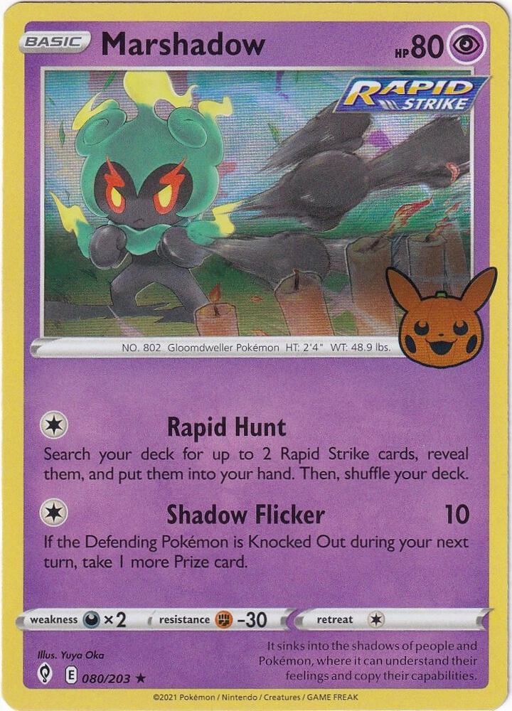 Marshadow - 080/203 Holo Rare Trick or Trade BOOster Bundle 2023
