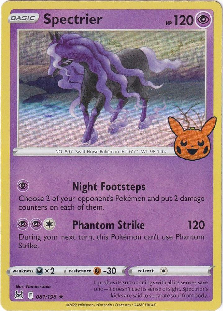 Spectrier - 081/196 Holo Rare Trick or Trade BOOster Bundle 2023 – Poke ...