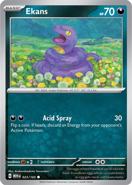 Ekans 023/165 Common Scarlet & Violet 151 Pokémon card