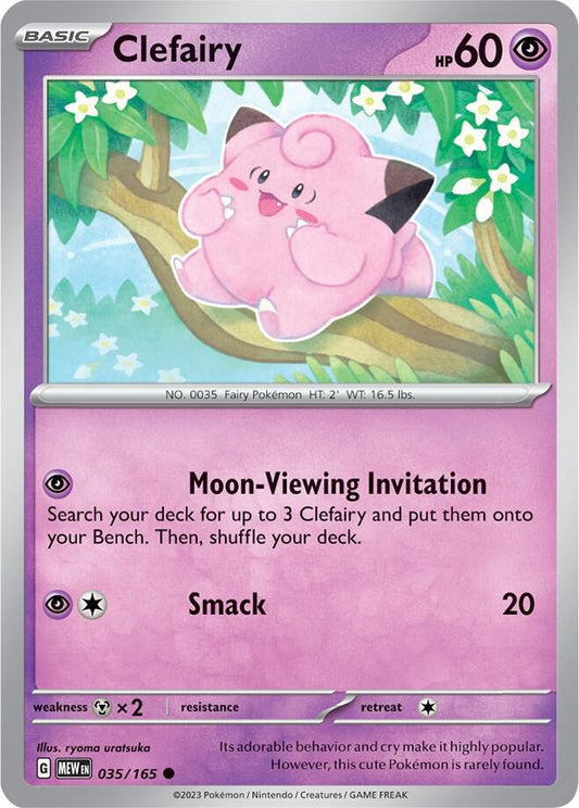 Clefairy 035/165 Common Scarlet & Violet 151 Pokémon card