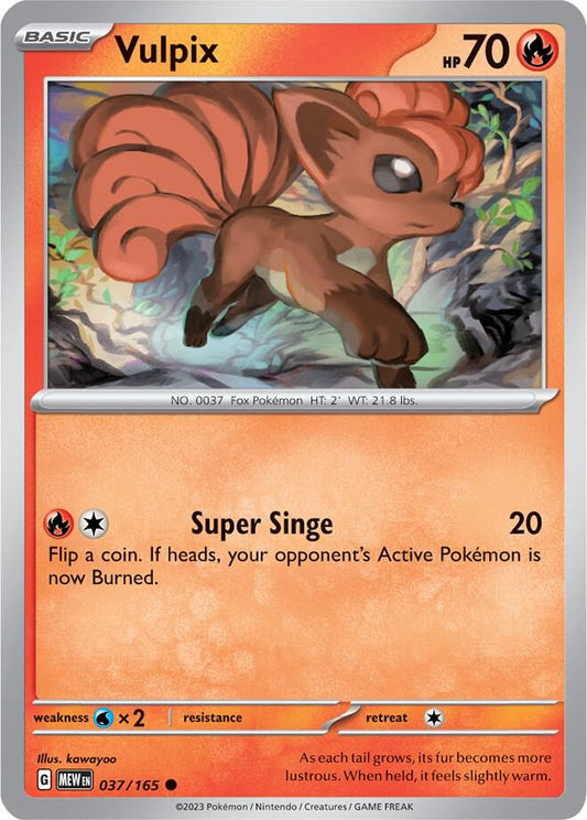 Vulpix 037/165 Common Scarlet & Violet 151 Pokémon card