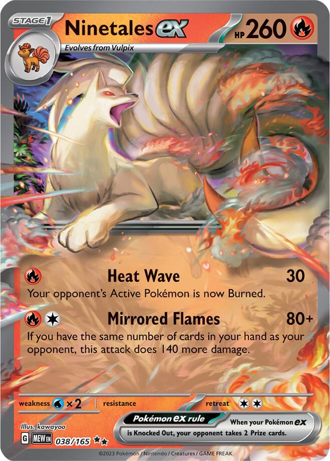 Ninetales ex - 038/165 038/165 Double Rare Scarlet & Violet 151 Pokémon card