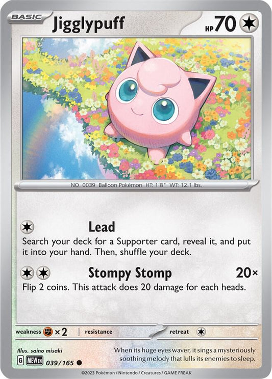 Jigglypuff 039/165 Common Scarlet & Violet 151 Pokémon card