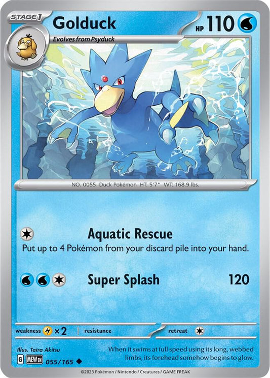 Golduck 055/165 Uncommon Scarlet & Violet 151 Pokémon card