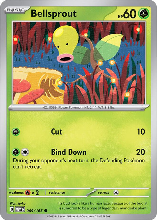 Bellsprout 069/165 Common Scarlet & Violet 151 Pokémon card