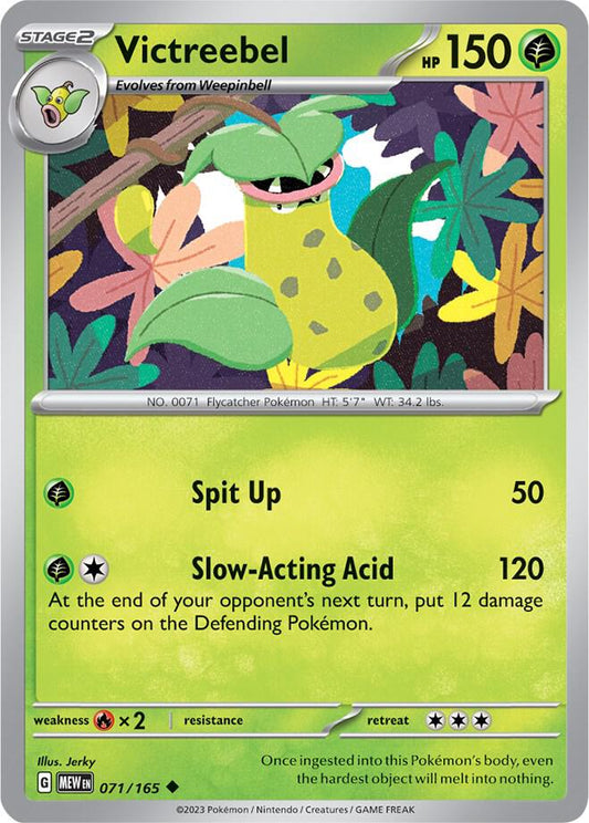 Victreebel 071/165 Uncommon Scarlet & Violet 151 Pokémon card