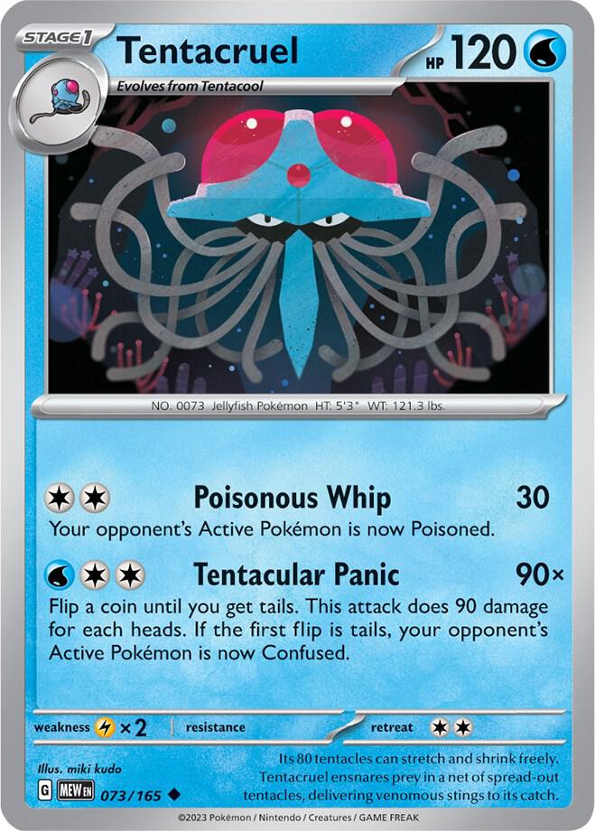Tentacruel 073/165 Uncommon Scarlet & Violet 151 Pokémon card