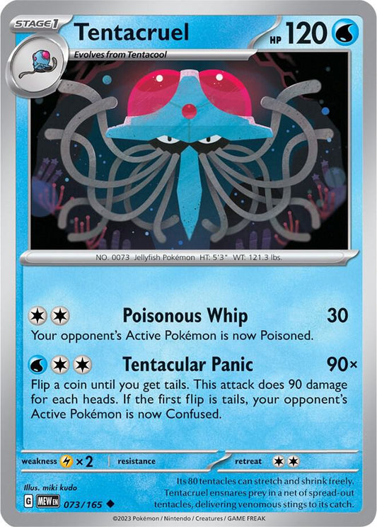 Tentacruel 073/165 Uncommon Scarlet & Violet 151 Pokémon card