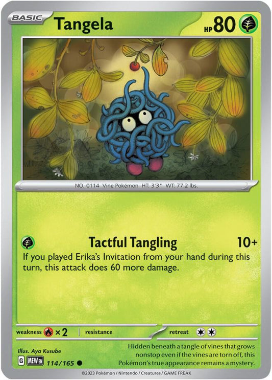 Tangela - 114/165 114/165 Common Scarlet & Violet 151 Pokémon card