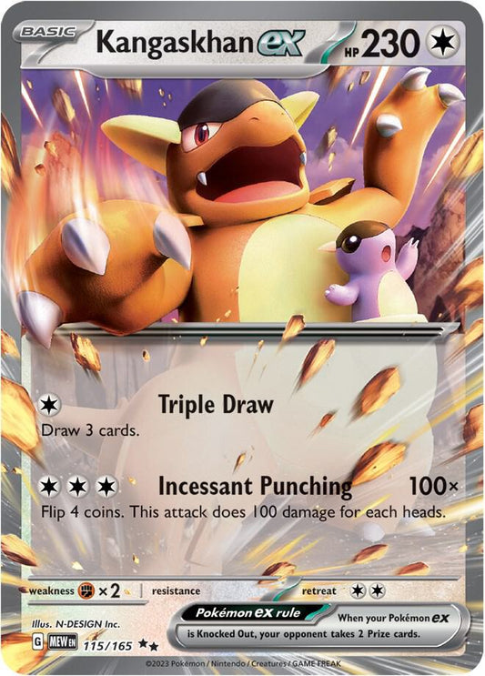 Kangaskhan ex - 115/165 115/165 Double Rare Scarlet & Violet 151 Pokémon card