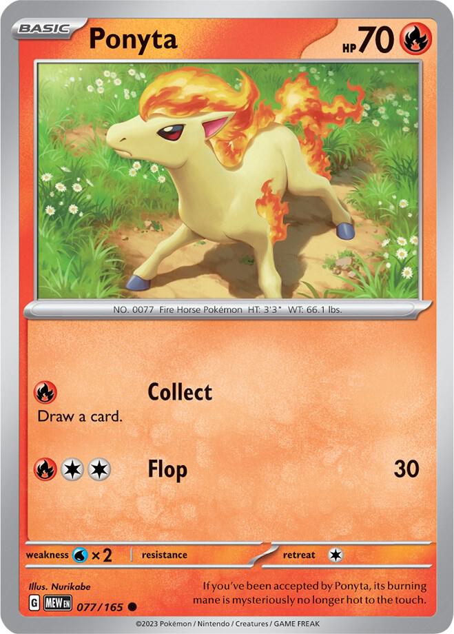 Ponyta 077/165 Common Scarlet & Violet 151 Pokémon card