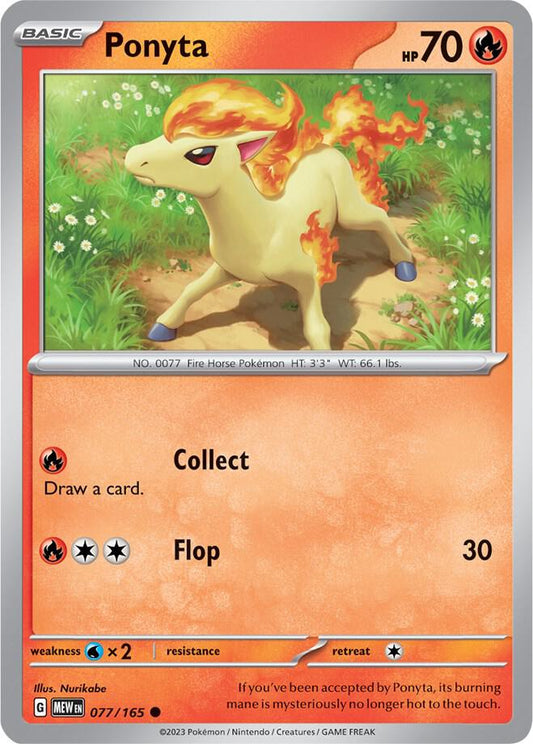 Ponyta 077/165 Common Scarlet & Violet 151 Pokémon card