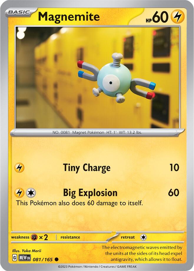 Magnemite 081/165 Common Scarlet & Violet 151 Pokémon card