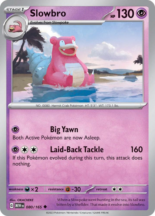 Slowbro 080/165 Uncommon Scarlet & Violet 151 Pokémon card
