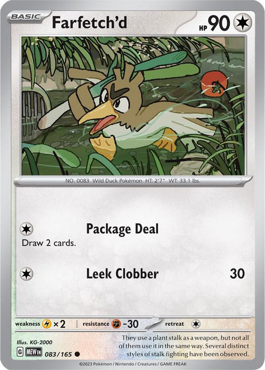 Farfetch'd 083/165 Common Scarlet & Violet 151 Pokémon card