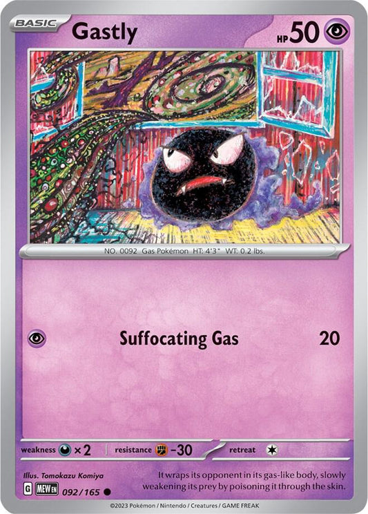 Gastly 092/165 Common Scarlet & Violet 151 Pokémon card