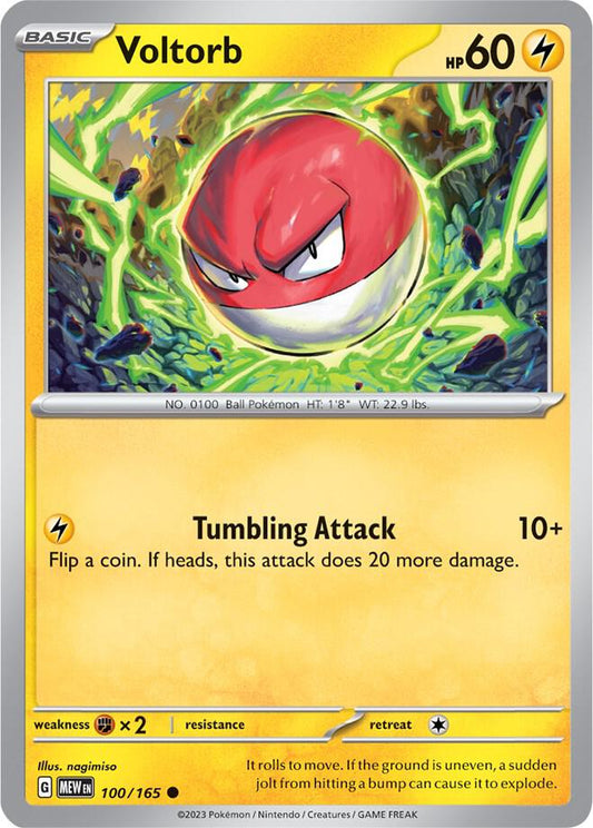 Voltorb 100/165 Common Scarlet & Violet 151 Pokémon card