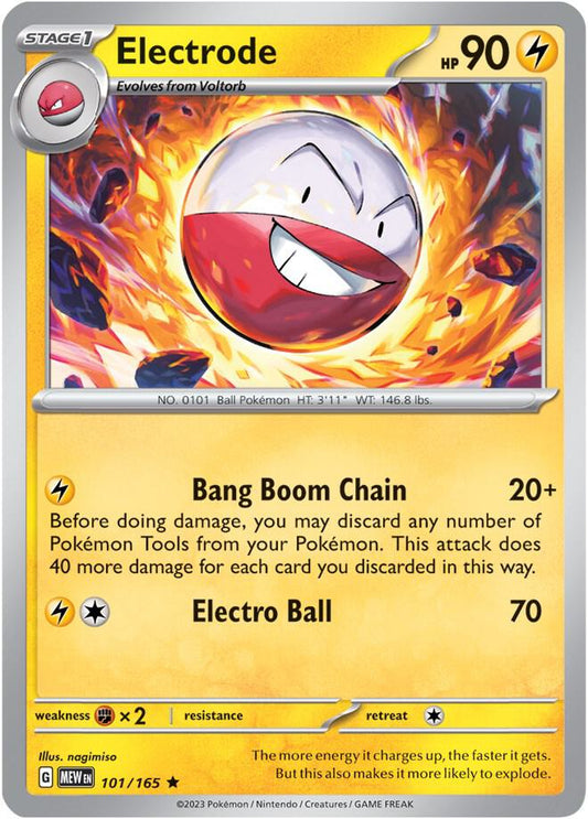 Electrode 101/165 Rare Scarlet & Violet 151 Pokémon card