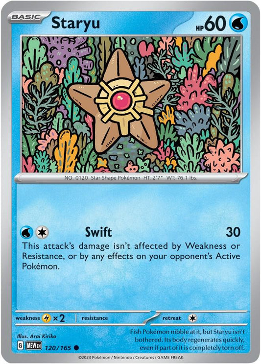 Staryu 120/165 Common Scarlet & Violet 151 Pokémon card