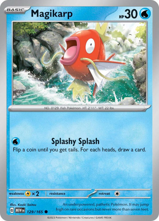 Magikarp 129/165 Common Scarlet & Violet 151 Pokémon card