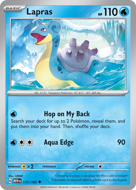 Lapras 131/165 Uncommon Scarlet & Violet 151 Pokémon card