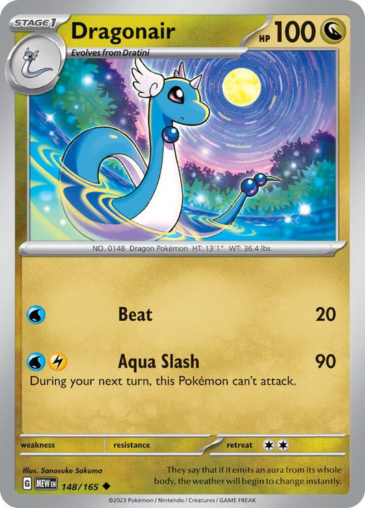 Dragonair - 148/165 148/165 Uncommon Scarlet & Violet 151 Pokémon card