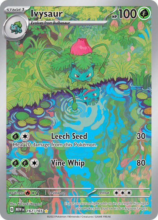 Ivysaur - 167/165 167/165 Illustration Rare Scarlet & Violet 151 Pokémon card