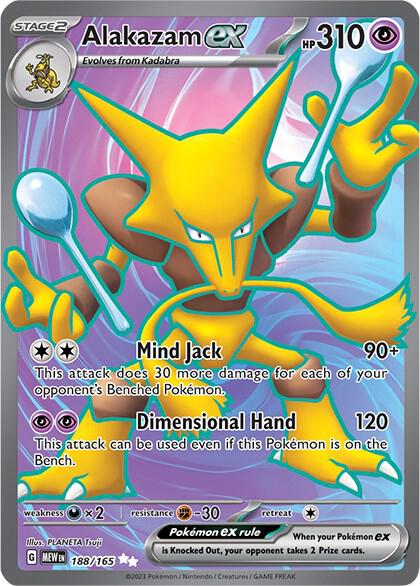 Alakazam ex - 188/165 188/165 Ultra Rare Scarlet & Violet 151 Pokémon card
