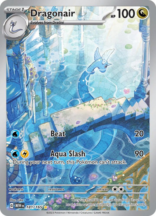 Dragonair - 181/165 181/165 Illustration Rare Scarlet & Violet 151 Pokémon card