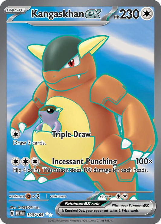 Kangaskhan ex - 190/165 190/165 Ultra Rare Scarlet & Violet 151 Pokémon card