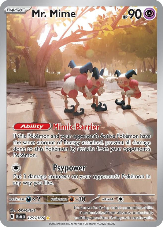 Mr. Mime - 179/165 179/165 Illustration Rare Scarlet & Violet 151 Pokémon card